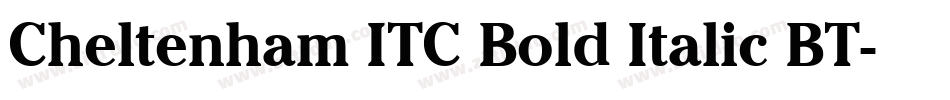 Cheltenham ITC Bold Italic BT字体转换